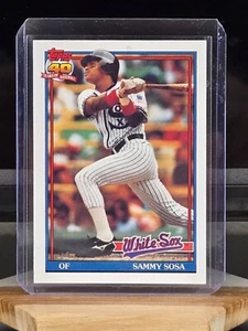 1991 TOPPS SAMMY SOSA #414 MLB CARTA DA BASEBALL CHICAGO WHITE SOX QUASI NUOVA + CENTRATA - Foto 1 di 2