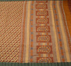 Sari marron vintage Sushila 100 % laine pure tissé 5 jours tissu artisanal doux sari