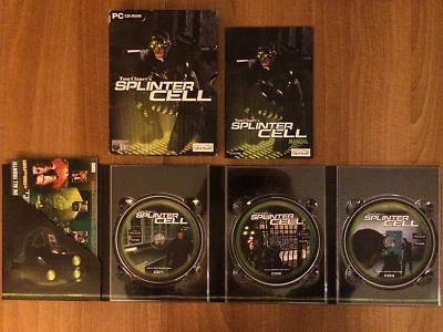 RARE 2002 ' TOM CLANCY'S SPLINTER CELL' 3 -Disc Boxset with Manual PC DVD ROM  - Image 1 of 4