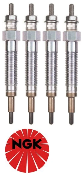 SET OF 4 NGK GLOW PLUGS FOR MITSUBISHI 4M40 4M40T TURBO DIESEL 2.8L I4 - Image 1 of 1