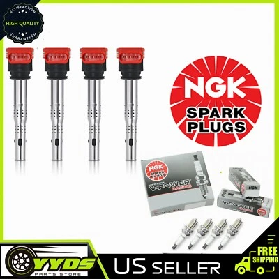 Bobinas de encendido 4x bujías NGK para VW Volkswagen Tiguan CC 2009-2016 2,0 L l4 Foto 1 de 4