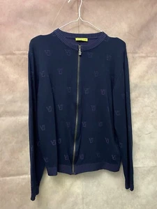 Versace Zip-Sweater Blue Size M - Picture 1 of 4