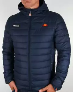 Ellesse Lombardy Padded Jacket in Navy - hooded coat puffa puffer - Picture 1 of 4