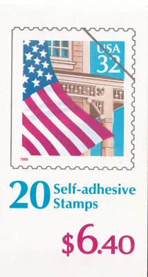 Scott #BK228 (2921a) Flag Over Porch Booklet of 20 Stamps - MNH P#13111 Opened - Image 1 of 3