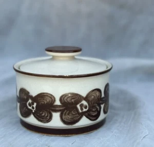 Vintage Japanische Zuckerdose Dose mit Deckel Sango Design Vier Steinzeug 682 Kronen - Bild 1 von 5