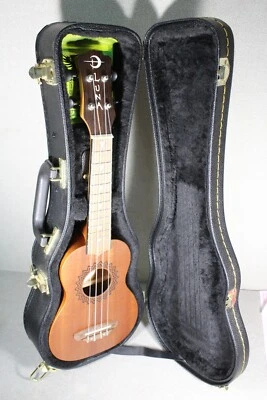 Luna UKE VMS EL Mahogany Soprano Ukulele w/ Preamp + Hard Case - Image 1 of 4