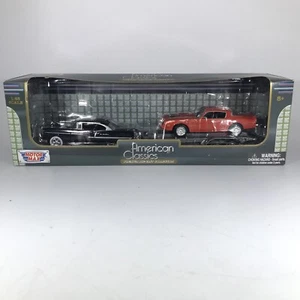 1955 CHEVY BEL AIR & 1977 FIREBIRD ON TRAILER, [MOTOR MAX] Motor Max 1:43 - Picture 1 of 12