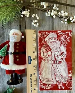 1989 Avon CHRISTMAS WITH SANTA Porzellanpuppe neu aus altem Lagerbestand - versiegelt mit Papieren & Ständer - Bild 1 von 3