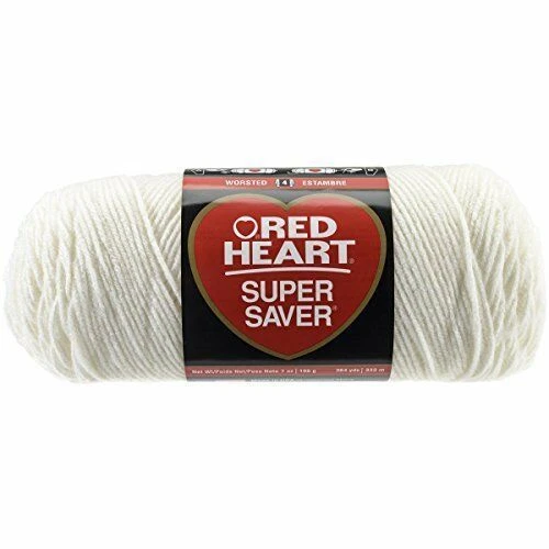 Red Heart Super Saver Yarn Soft White 7 Oz Skein E300 100 Acrylic Worsted