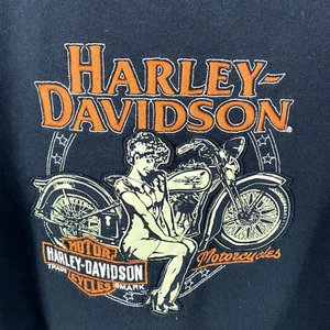 Harley-Davidson Black Jacket Men's XL Alton Illinois Full Zip Cotton - Picture 1 of 6