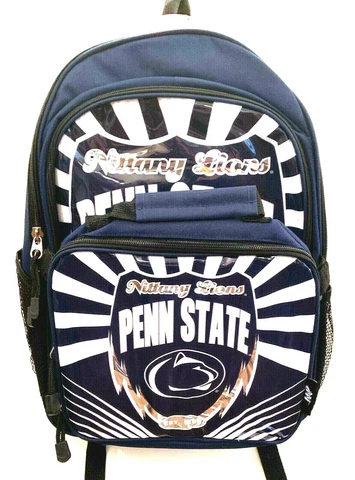 Penn State Nittany Lions 2 Piece Set Backpack & Insulated Lunch Kit NWT Cover