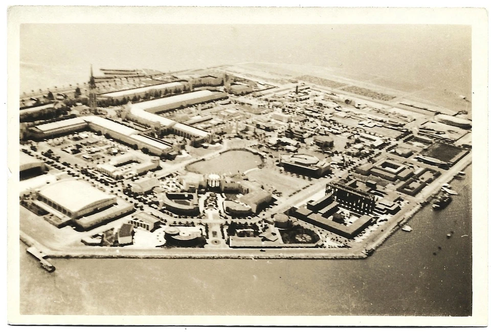 Vintage 1939 Aerial PHOTO Golden Gate Exposition Treasure Island San Francisco - Image 1 of 1