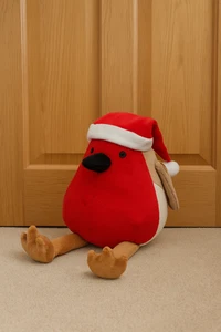 Christmas Robin With Hat Festive Doorstop Decoration Home Accessories Brand New  - Picture 1 of 2