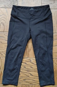 Athleta  Active Leggings Women Size Medium Black Capri Stretch - Picture 1 of 5
