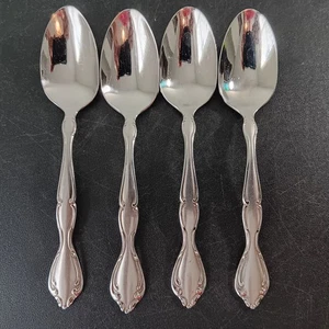 Set 4 cucchiaini Oneida "Cantata" in acciaio inox modello pergamena - Foto 1 di 7