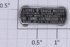 Lionel 616M-13 O Gauge Collector Nameplate - Picture 1 of 1