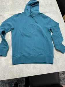 Authentic Ma strum mastrum mens hoodie in teal - BNWT UK S - Picture 1 of 4