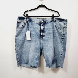River Island Plus booty sculpt denim shorts in medium blue NEW Plus Size US 24 - Picture 1 of 15