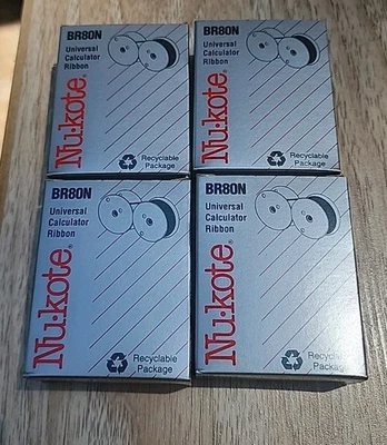 Cinta calculadora universal NuKote BR80N - negra y roja - 0,5 pulgadas x 7 yardas conjunto 4 Foto 1 de 4