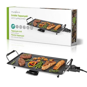 GRIGLIA PIASTRA TEPPANYAKY XL ANTIADERENTE PIASTRA RIMOVIBILE 2000 WATT NEDIS - Foto 1 di 11