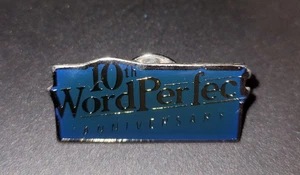 WordPerfect 10th Anniversary Pin 1989 Computer Lapel Pin - Picture 1 of 3