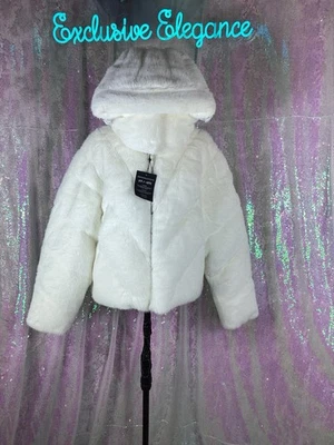 Abrigo de Invierno MACKAGE Anik Marfil Piel Pesada Talla Grande AUTÉNTICO NUEVO CON ETIQUETAS Foto 1 de 4