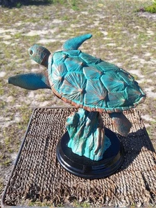Meeresschildkröte 3D Bronze beschichtete Skulptur - Bild 1 von 9