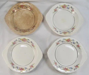 4 Cronin Aristocrat Lugged Soup Or Dessert Bowls Pink Roses Flowers C C Co (O) - Picture 1 of 12