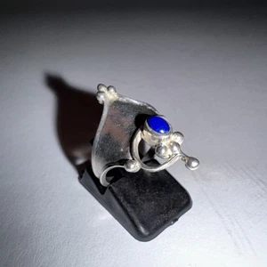 Jugendstil - eleganter Antiker Ring mit Lapislazuli  925er Silber - Größe 50 - Bild 1 von 7