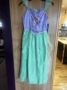 NWT Disney Store Ariel Deluxe Nightgown Costume 11/12 Girls Flounder - Picture 1 of 3