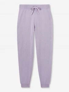 DEREK ROSE WOMENS TRACK PANTS - XL - MODAL - RRP. £655 - JOGGERS LILAC DAPHNE - Picture 1 of 7