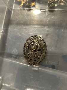 Silberfarbene Kristall Strass Brosche Anstecknadel - Bild 1 von 4