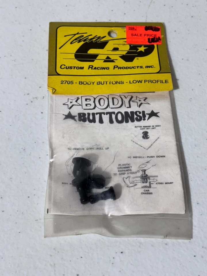 Team CRP 2705 Vintage 1/10 1/12 RC Low Profile Body Button Mounting Kit On Road - Image 1 of 1