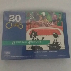 Whitehall 20 Clues HISTORICAL AMERICANS An Educational Card Game 1990 Vtg NEW - Picture 1 of 12