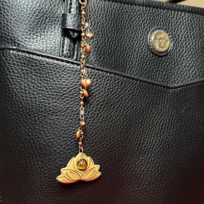 Bolso de mano ojo de tigre Lotus encanto único en su clase hecho a mano Foto 1 de 4