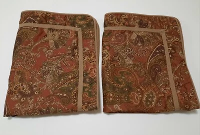 2 Chaps Ralph Lauren Chandler Paisley Standard Pillow Shams Rust/Multicolor  - Image 1 of 4