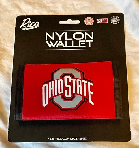 OHIO STATE BUCKEYES OFFICIAL NCAA NYLON TRIFOLD LOGO WALLET RICO INDUSTRIES NEW Cover