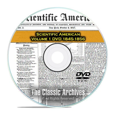 Scientific American, 570 Back Issues, 1845-1856, Science, Patents, DVD - Image 1 of 4
