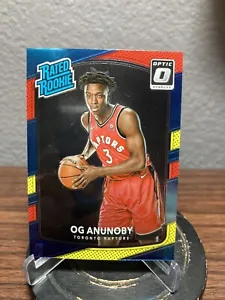 2017-18 Donruss Optic 178 Og Anunoby Rated Rookie Red Yellow Prizm Raptors - Picture 1 of 2