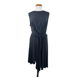 Camiseta deportiva elástica con dobladillo asimétrico de Taylor, talla 18, vestido drapeado frontal con doble corbata - Imagen 1 de 12