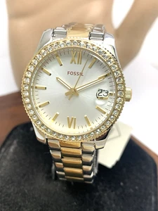 Reloj Mujer Fossil ES4319 Cuarzo Escarlata Gemado Dos Tonos Acero Inoxidable 32mm - Imagen 1 de 13