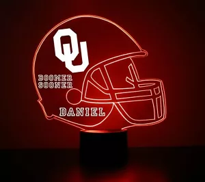 Lámpara de ventilador deportivo LED de fútbol americano universitario iluminada, personalizada GRATUITA - Imagen 1 de 12