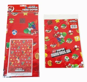 Nintendo New Super Mario Bros Wii Table Cover & Gift Wrap Paper, Card and Tag - Picture 1 of 5