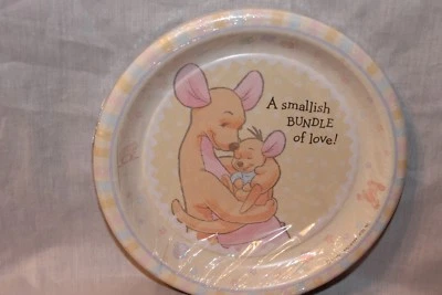 HALLMARK WINNIE THE POOH BABY ROO 8- DESSERT PLATES PARTY SUPPLIES