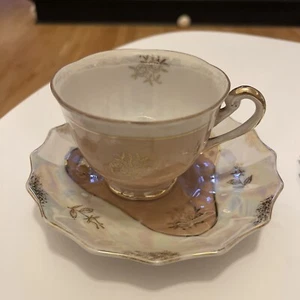 Japanese Lustreware Teacup And Saucer - Picture 1 of 7