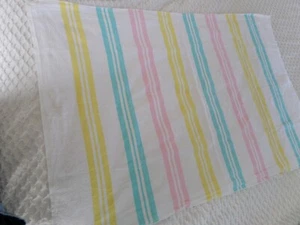 Vtg Dundee Baby receiving blanket Pastel Stripe 100% cotton - Picture 1 of 5