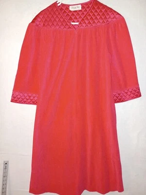 Vestido de Colección Vanity Fair Rojo Cremallera Polar Casa Vestido Bata Larga S Mujeres EE. UU. Terciopelo Foto 1 de 4