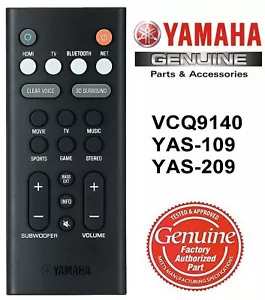 Nuovo Yamaha VCQ9140 Telecomando Sound Bar YAS-109 YAS-209 ATS-1090 ATS-2090 - Foto 1 di 1
