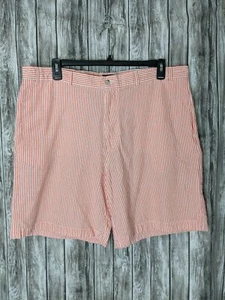 John Blair Mens Peach & White Seersucker Style Shorts Size 40 RN#81700 - Picture 1 of 8