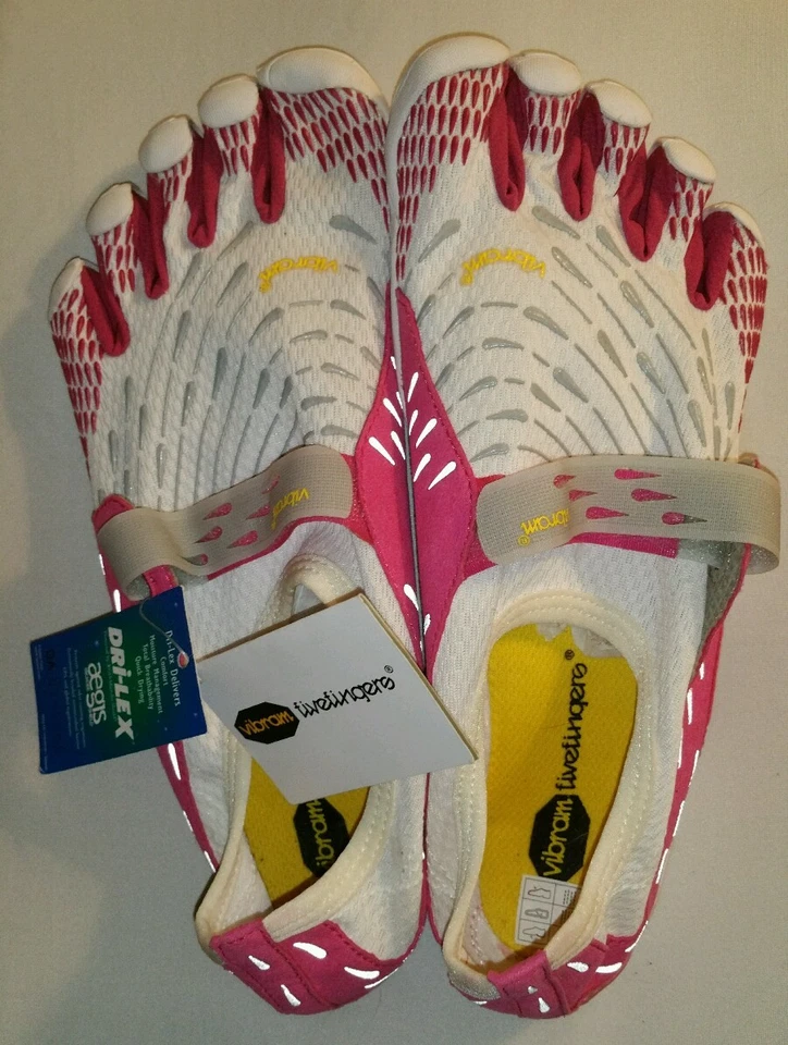 ¡Vendedor de Estados Unidos! NUEVO CON ETIQUETAS FiveFingers SEEYA Rosa Blanco 41 Mujer Zapatos para Correr Descalzos Foto 1 de 1